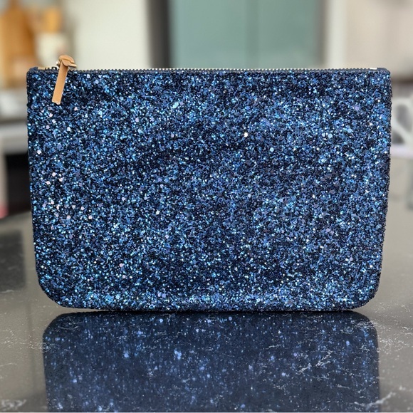 Jack Rogers Sparkling Navy Pouch Clutch - Picture 2 of 3